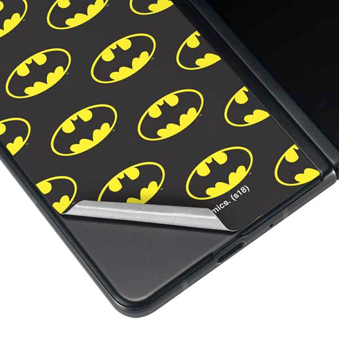 DC Comics Batman Logo Pattern Galaxy Z Fold4 5G Skin